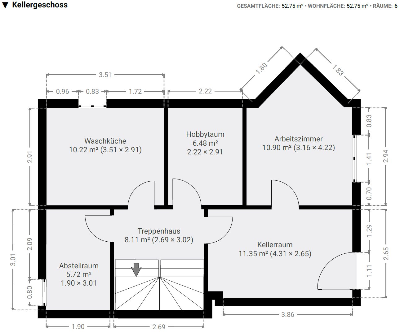 Grundriss Kellergeschoss