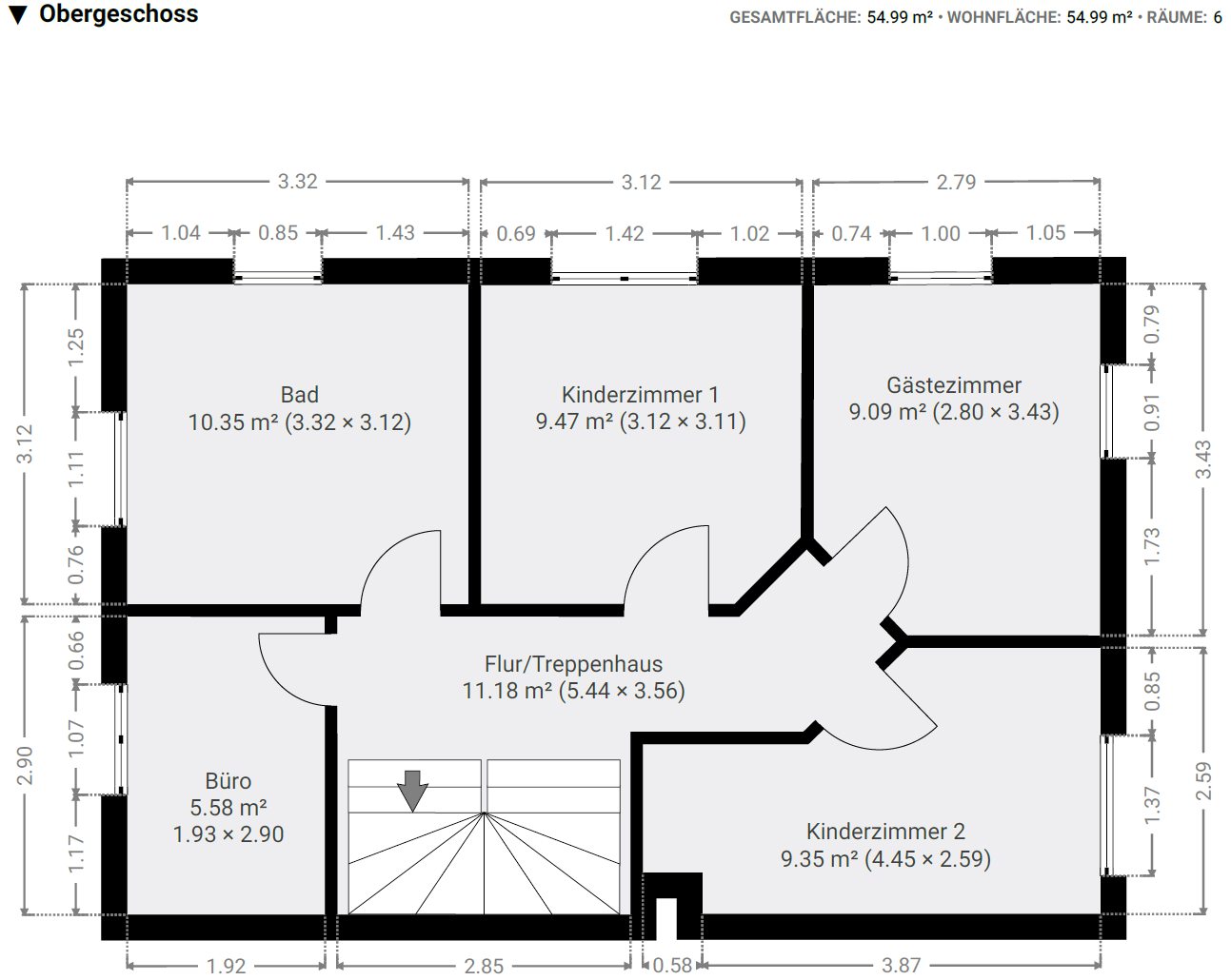 Grundriss Obergeschoss